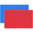 thumbnail image 1 of Silicone baking mat, 1.2 cm baking mat dog biscuits, multi-purpose silicone mat for oven, heat-resistant & food-safe, Bpa-free (Blue & Red), 1 of 5