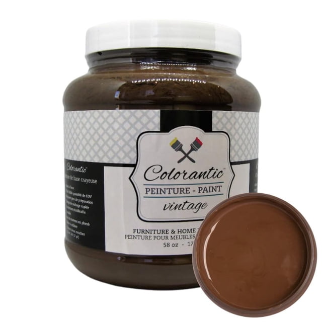 Colorantic | SWEET TRUFFLE Chalk Paint Based for Furniture DIY - DARK BROWN - 58 oz