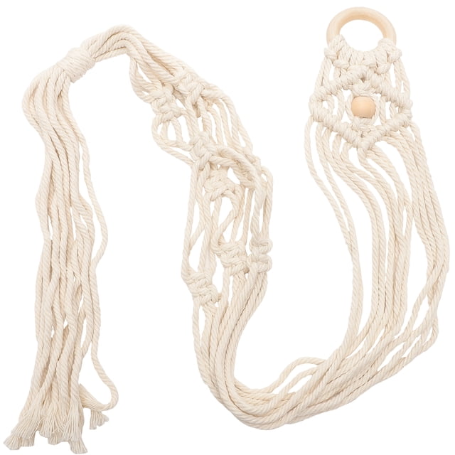 KAKOWELY Macrame Ukulele Hanger Cotton Rope Macrame Wall Mount Hanger Guitar Holder,43.31X"X3.15"X0.79"