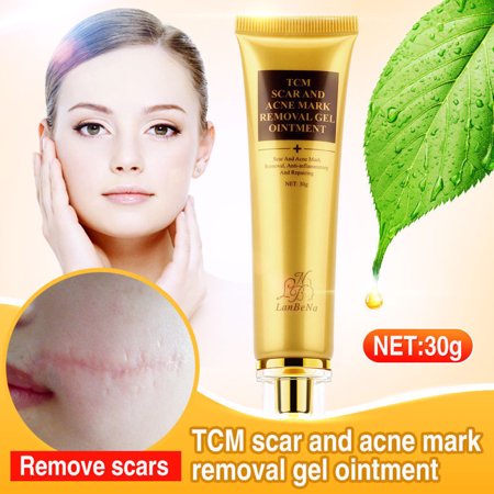 LanBeNA TCM Scar Acne Mark Removal Ointment Gel - Stretch Cut Burn Spots (Best Over The Counter Acne Scar Removal)