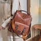 thumbnail image 2 of Mochilas vintage de piel sintética para mujer 2020, bolsos de hombro vintage para mujer, bolsos de viaje informales, mochilas escolares, 2 of 5