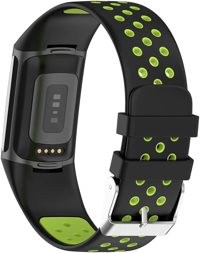 Tianle Compatible with Fitbit Charge 6/Fitbit Charge 5 Bands, Soft Silicone Replacement Wristband Fitness Tracker Accessories Strap for Women Men