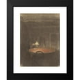thumbnail image 2 of Vilhelm Hammershøi 15x18 Black Modern Framed Museum Art Print Titled - Figure Reading at a Table in an Interior at Night (ca. 1891), 2 of 5