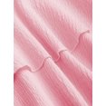 thumbnail image 5 of Womens Baby Pink Strapless Ruched Bust Double Layer Ruffle Mini Dress, 5 of 6