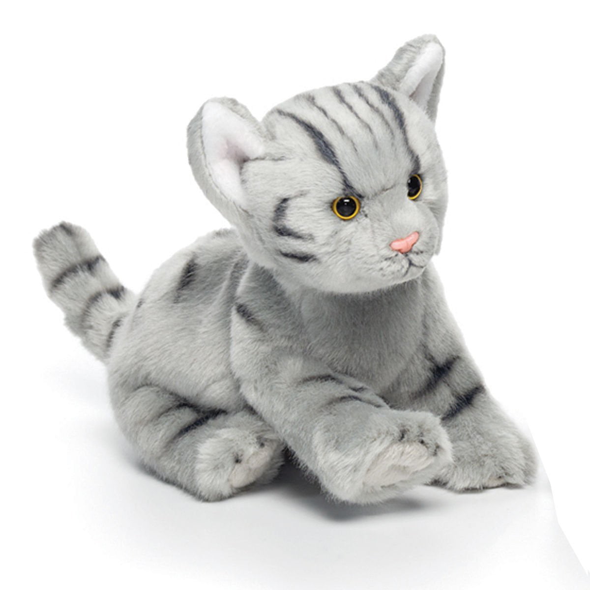 grey tabby cat stuffed animal