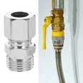 thumbnail image 1 of USHOBE 10Ud Uniones De Compresión Rectas De Acero Inoxidable Para Uso Industrial, 1 of 8