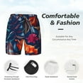thumbnail image 5 of Daiia Tropical Flower Mens Swim Trunks Swim Shorts Quick Dry Swim Shorts with Mesh Lining Pockets-XX-Large, 5 of 9