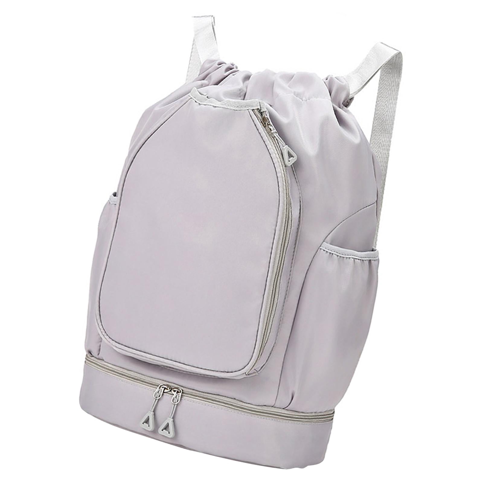 QccHieUs Tennis Backpack Badminton Racket Bag Drawstring Handbag Shoulder Bag for Outdoor Grey