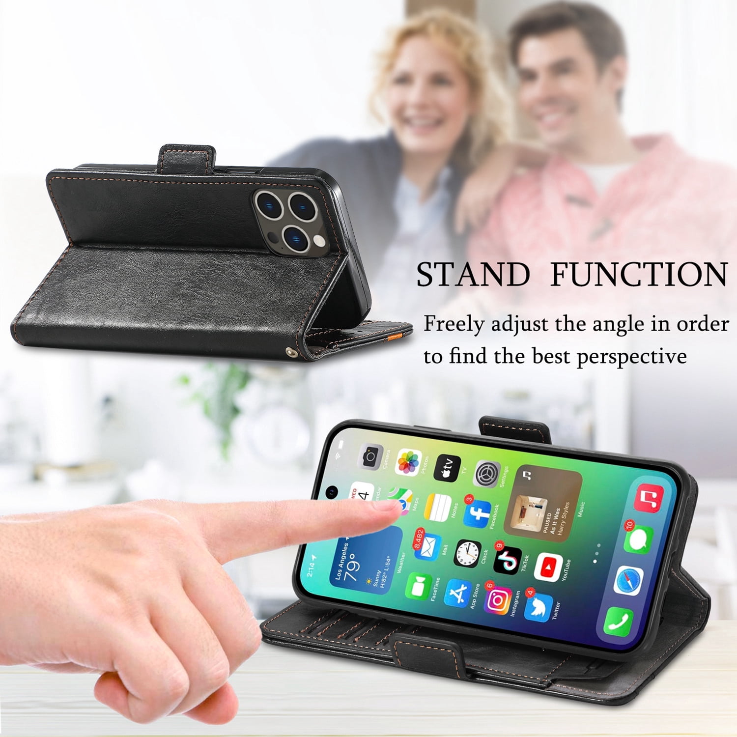 Leather Wallet Phone Case For Xiaomi Poco F6 Pro C55 C65 C50 F5 Pro M6 Pro Poco X5 Pro X4 M5 F4 F3 Quality Leather Phone Case With Card Holder Zipper