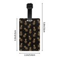 thumbnail image 4 of Luggage Tags for Suitcases, Gold Glitter Pineapples Leather Bag Luggage Tags ID Label Tags Privacy Protection Travel Bag Labels, 4 of 6