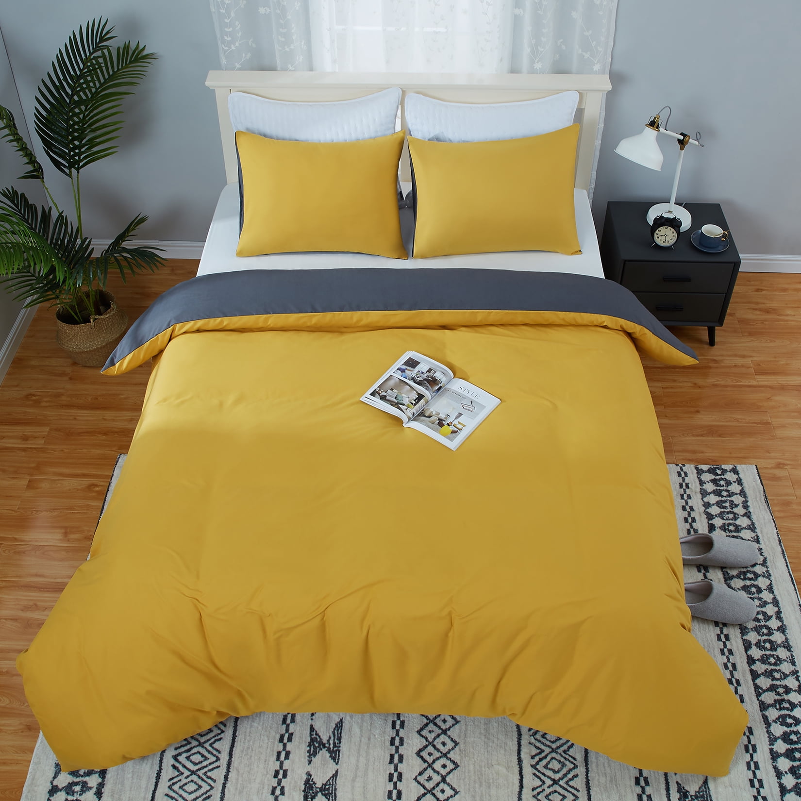 CAROMIO Duvet Cover King Size Soft Double Brushed Microfiber Duvet