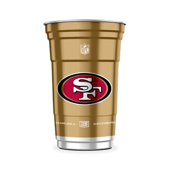 Top Cup NFL San Francisco 49ERS Aluminum Party Cups, 20oz, 10 count