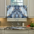 thumbnail image 2 of Yayeee Kitchen Curtains Tier Pair Light Filtering 27"x24" Rod Pocket Short Cafe Window Panel, Abstract Marble Pattern, 2 of 7