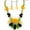 Yellow, variant on Semi-Precious Stone Multi-Strand Necklace & Earrings Set - Yellow Agate, Onyx Jade - NE-WS0722RDYEL