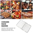 thumbnail image 3 of Stainless Steel Filter Rack Grill Oven Heavy Duty Heat Resistant Cooling Rack Easy to Clean Dishwasher Safe Strainer Rack for Baking Barbecue, 3 of 7