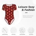 thumbnail image 4 of Fotbe Christmas Red Balls Body de Mujer con Cuello Redondo y Mangas Cortas, Sin Mangas Ajustado, Suave, Cómodo y Básico-X-Large, 4 of 7