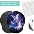thumbnail image 4 of LQCrafK Mouse Pad with Wrist Support, Ergonomic Mouse Pad with Memory Foam Wrist Rest Cushion, Non-Slip Rubber Base Gaming Mice Pad for Home Office Computer Laptop, Flowers, 4 of 14