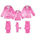 thumbnail image 7 of Niaviben Family Pajamas Matching Sets Silk Family Pajamas Comfy Lounge Sets for Women Matching Pajamas for Family Christmas Mens Pajama Sets Long Sleeve Mens Christmas Pajamas Set (Mom)Hot Pink L, 7 of 7