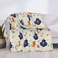 thumbnail image 3 of Yiaed Flower Leaves Print Blanket Throw Blanket Soft Cozy Flannel Blanket for Home Bed Sofa Couch Chair-50"x40", 3 of 6