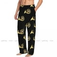 thumbnail image 2 of French Horn Pattern Mens Pajamas Pyjamas Pants Lounge Pants Sleep Bottoms, 2 of 5