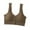 Brown, variant on Women's Front Closure Seamless Bra, Wide Strap Wirefree Bralette for Plus Size, Comfortable Support & Minimizer