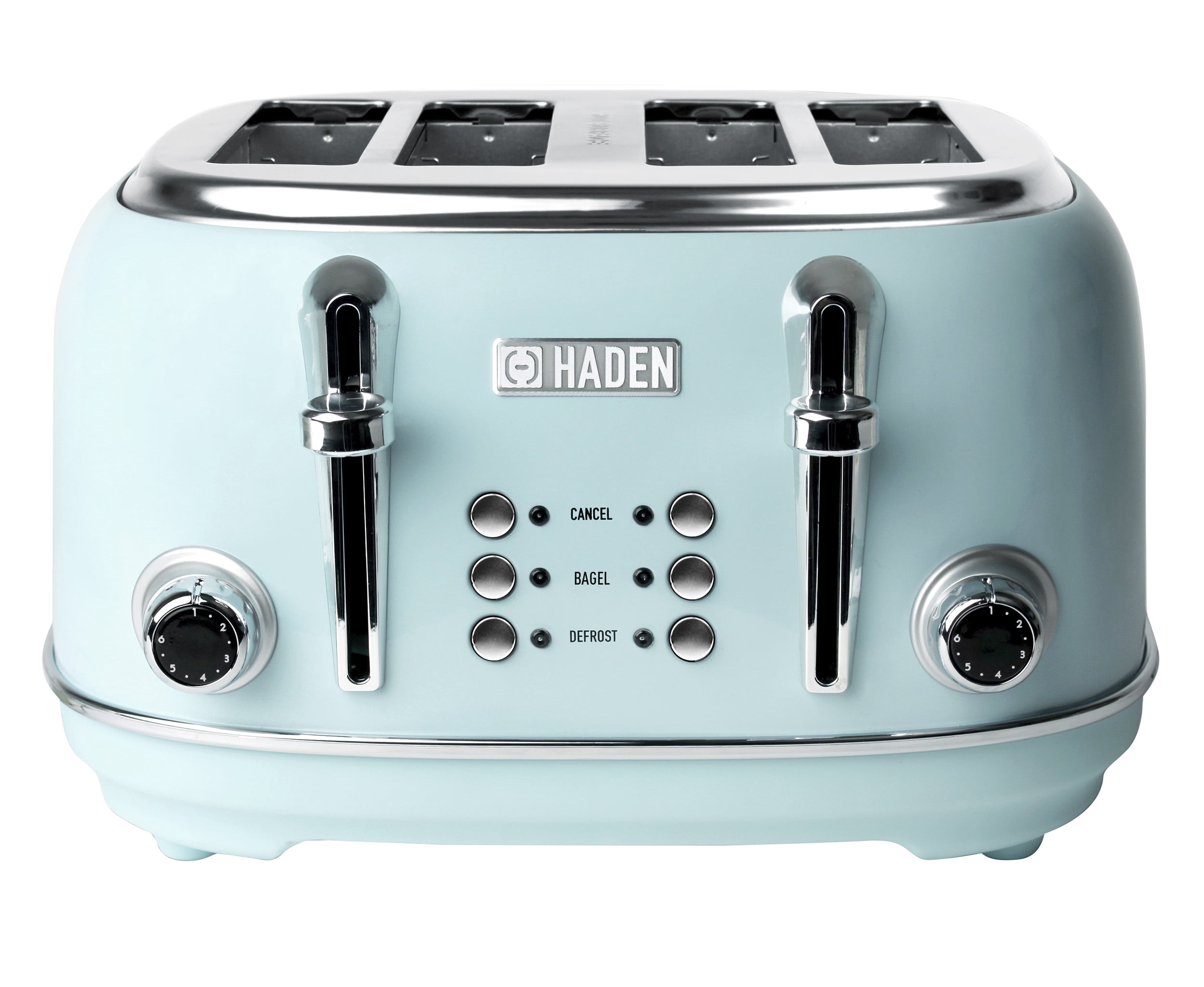 Haden Heritage 4Slice Wide Slot Stainless Steel Toaster, Turquoise