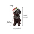 thumbnail image 1 of Puntoco Navidad Perrito Negro Resina Decoración Del Hogar 16 Cm Sombrero De Navidad Perro B Estilo B, Decoración Del Hogar, 1 of 1