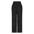 thumbnail image 4 of Corduroy Pants for Women Casual Elastic High Waisted Straight Leg Split Hem Pants Loose Comfy Trousers with Pockets Women Clothes, 4 of 7