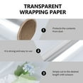 Qiysamall 1 Roll Clear Cellophane Wrap Roll for Gift Flower Bouquet