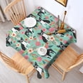 thumbnail image 2 of Boston Terrier Floral Flowers Square Tablecloth,Waterproof Square Table Cover,Wipeable Spillproof Washable Table Cover for Home Kitchen Party Decor 42"X42"(107x107cm), 2 of 6