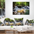 thumbnail image 4 of Designart Level Six of Huai Mae Kamin Waterfall - Throw Pillow - 18x18, 4 of 5