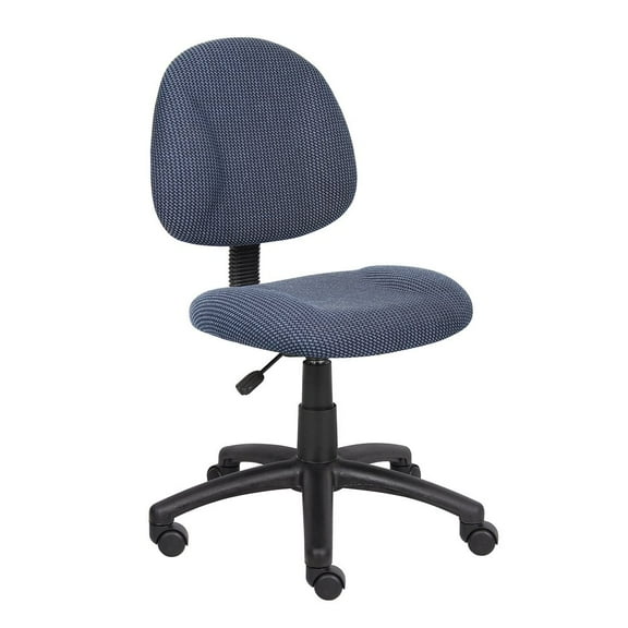 Starlight Canyon Home Blue Armless Office Chair With Wheels, Ideal Desk Chair For Sewing Tasks