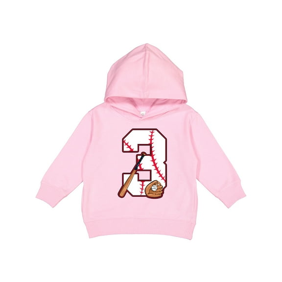 Inktastic Baseball Third Birthday Three Years Old Toddler Hoodie