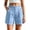 *Blue, variant on Womens High Waist Suit Shorts, Casual Workwear Shorts for Business White,Women's Plus XXL
