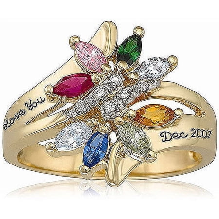 Celebration Holiday Ring 10k Simulated