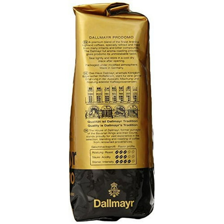 Dallmayr Gourmet Coffee, Prodomo (Whole Bean), 500g Vacuum