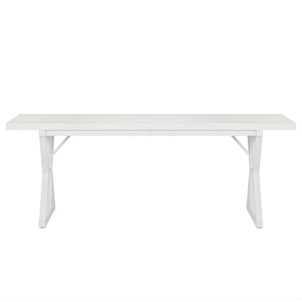 Spaco 6FT Conference Table, Rectangle Meeting Room Table Executive Desk, Desk for Indoor as Home, Office, White