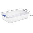 thumbnail image 4 of Sterilite 32 Liter Latch Box, Clear Plastic Storage Bin with Lid, Blue Latch -  6 Pk, 4 of 6