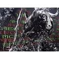 thumbnail image 4 of P Muir 14x11 Black Ornate Wood Framed With Double Matting Wall Art Titled - Wallstreet Bull, 4 of 6