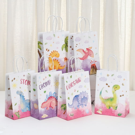 Dinosaur Party Gift Bags Printed Cartoon Shopping Bags Kraft Paper Bags Wholesale Candy Packaging Bags Shopping Bags YTM