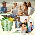 thumbnail image 7 of Gogcaro 9 oz Clear Plastic Cups Green Plastic Disposable Cups for Cocktail 50 Pack Fancy Cocktail Cup for Party Stemless Wine Glasses for Mother's Day Party Wedding Graduation Birthday, 7 of 7