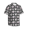 thumbnail image 2 of Fotbe Husky Hawaiian Shirt for Men Unisex Summer Beach Casual Short Sleeve Cotton Linen Button Down Shirts-3X-Large, 2 of 9
