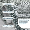thumbnail image 4 of 3x5 Area Rug, Washable Rug for Bedroom Braided Printed Throw Mat, Living Room Area Rug Non Slip Stain Resistant Small Dining Room Rug, Rustic Accent Small Carpet for Entryway Home Decor, Grey, 4 of 9