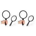 thumbnail image 4 of Xingzhi 2x Easy To Carry Double-Sided Handheld Mirror Clear And Convenient Wide Application Makeup Mirror black 2Set, 4 of 6