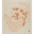 thumbnail image 2 of Andrea Appiani 15x17 Black Ornate Wood Framed Double Matted Museum Art Print Titled - Study for Head of Laocoon, 2 of 5