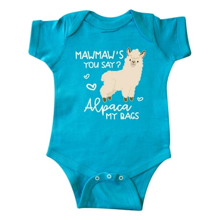 

Inktastic Mawmaw s You Say Alpaca My Bags Gift Baby Boy or Baby Girl Bodysuit