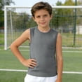 thumbnail image 6 of Krdevn Boys Breathable Mesh Tank Top Sleeveless Crewneck Shirt for Sports and Casual Wear,9-10 Years, 6 of 6