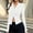 White, variant on Womens Button Down Shirts V Neck Collared Ruched Slim Fit Long Sleeve Shirt Casual Fall Fashion Ladies Tops