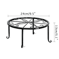 thumbnail image 2 of OCCOA Heavy Duty Metal Flower Pot Stand for Indoor Outdoor, 12 Inch Round Plant Container Holder with 4 Support Points, Rustproof Iron ,Black, 2 of 7
