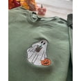 thumbnail image 4 of Halloween Ghost Drinking Coffee Embroidered Sweatshirt, 4 of 5